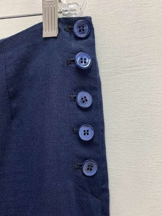 TALBOTS navy blue Side Button Wide Leg Pants - 10