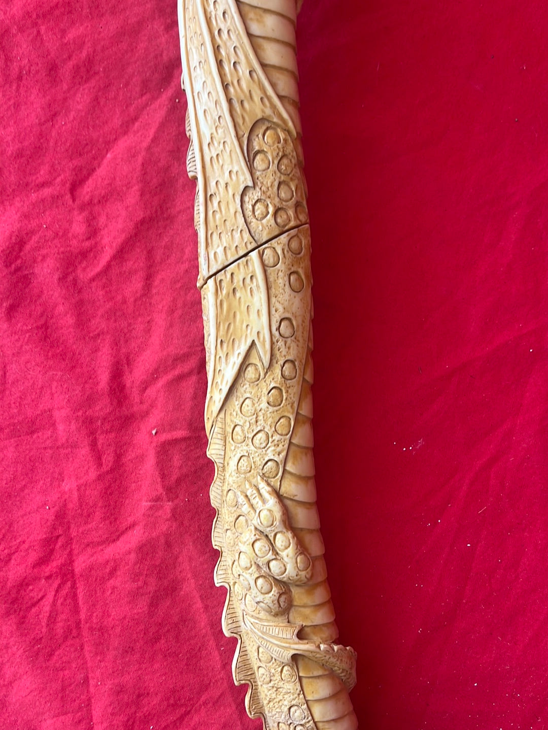 Dragon Dagger with Carved Resin Handle and Sheath