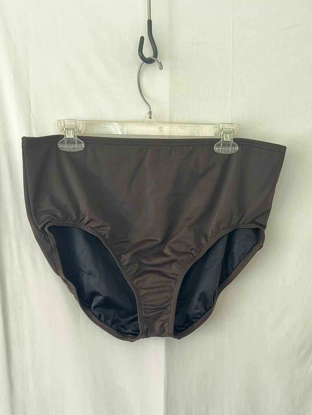NIP -- LAND'S END Dark Chestnut Full Coverage Mid-Waist Bikini Bottom -- Size: 18