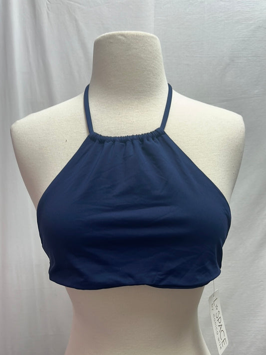 NWT -- L SPACE by Monica Wise Dark Navy Halter Bikini Top -- XS