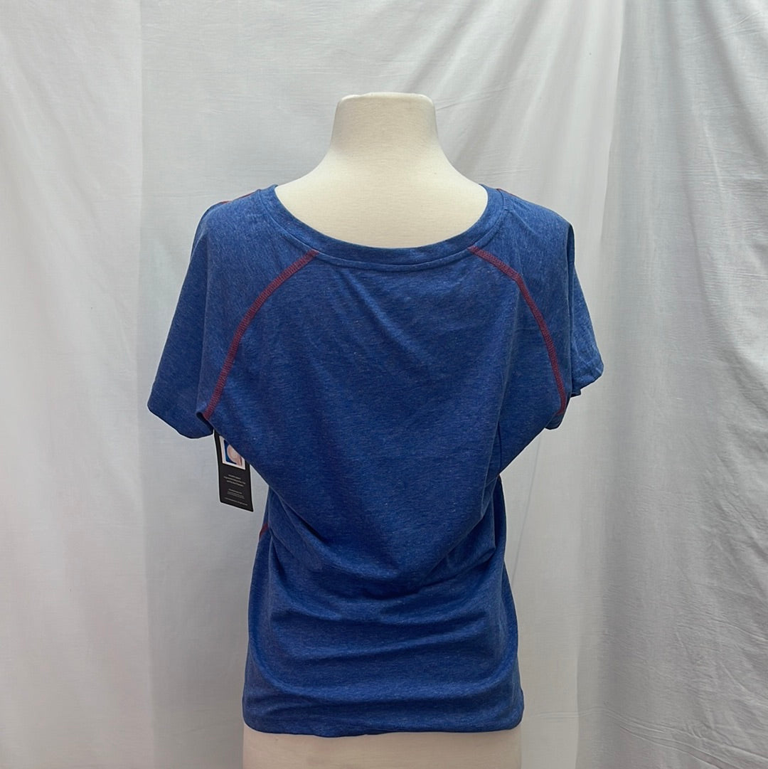 NWT -- CHAMPION blue Kansas Jayhawks V-Neck Shirt -- L