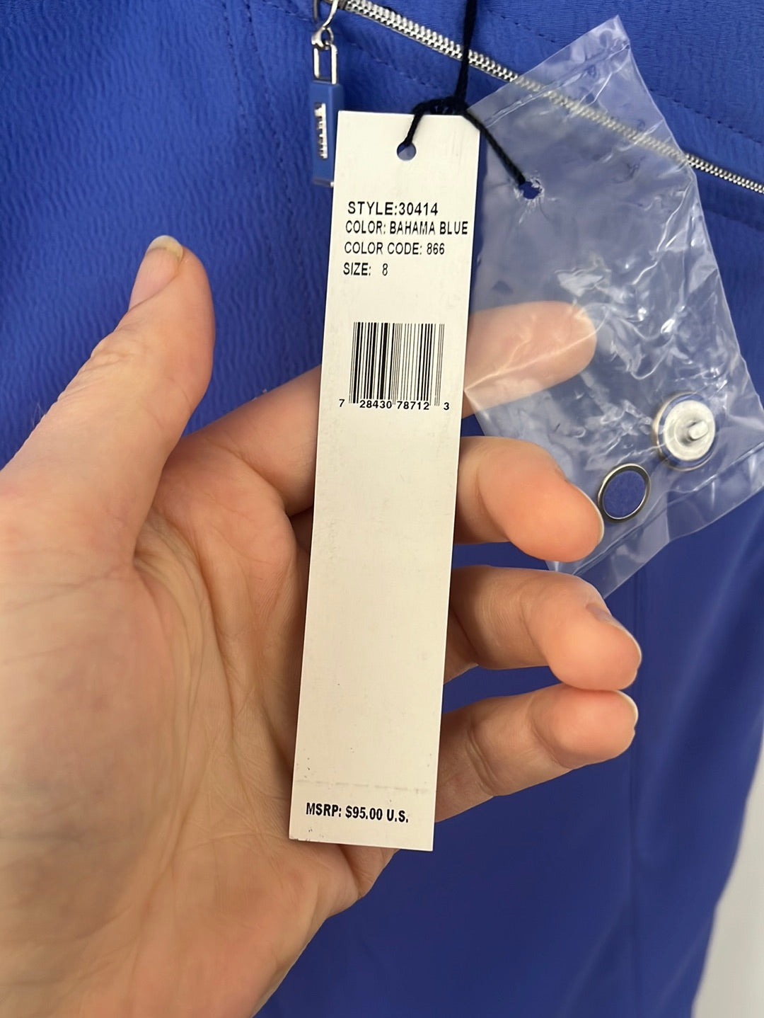 NWT -- DKNY Golf Blue Capri Pants -- 8