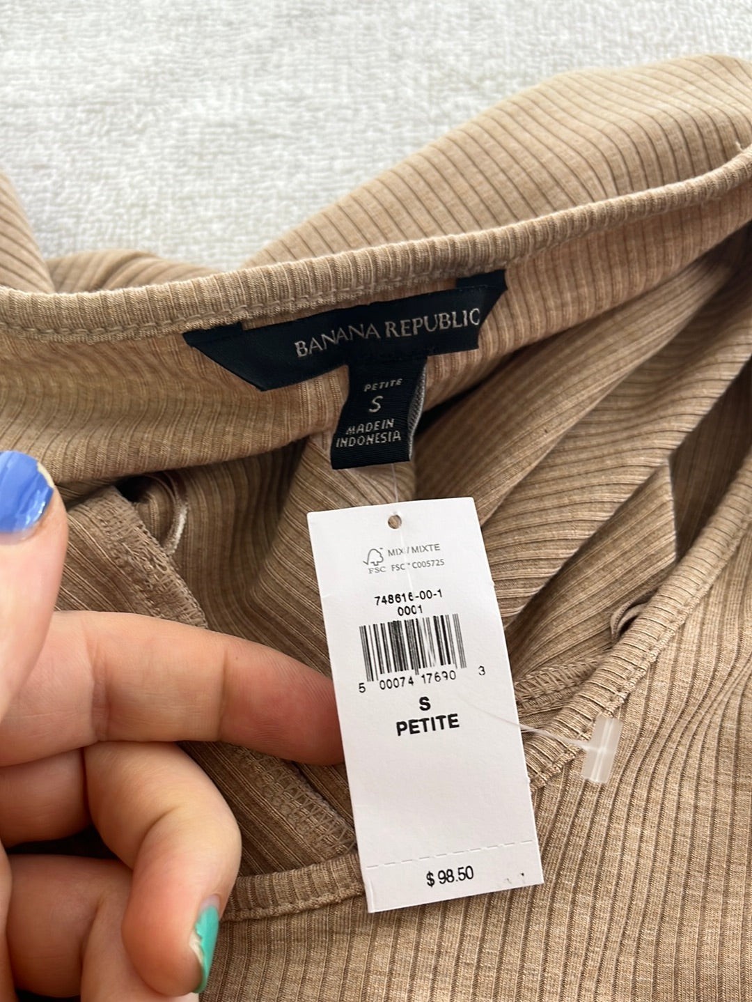 NWT - BANANA REPUBLIC Tan Boatneck Sweater Dress -- Small