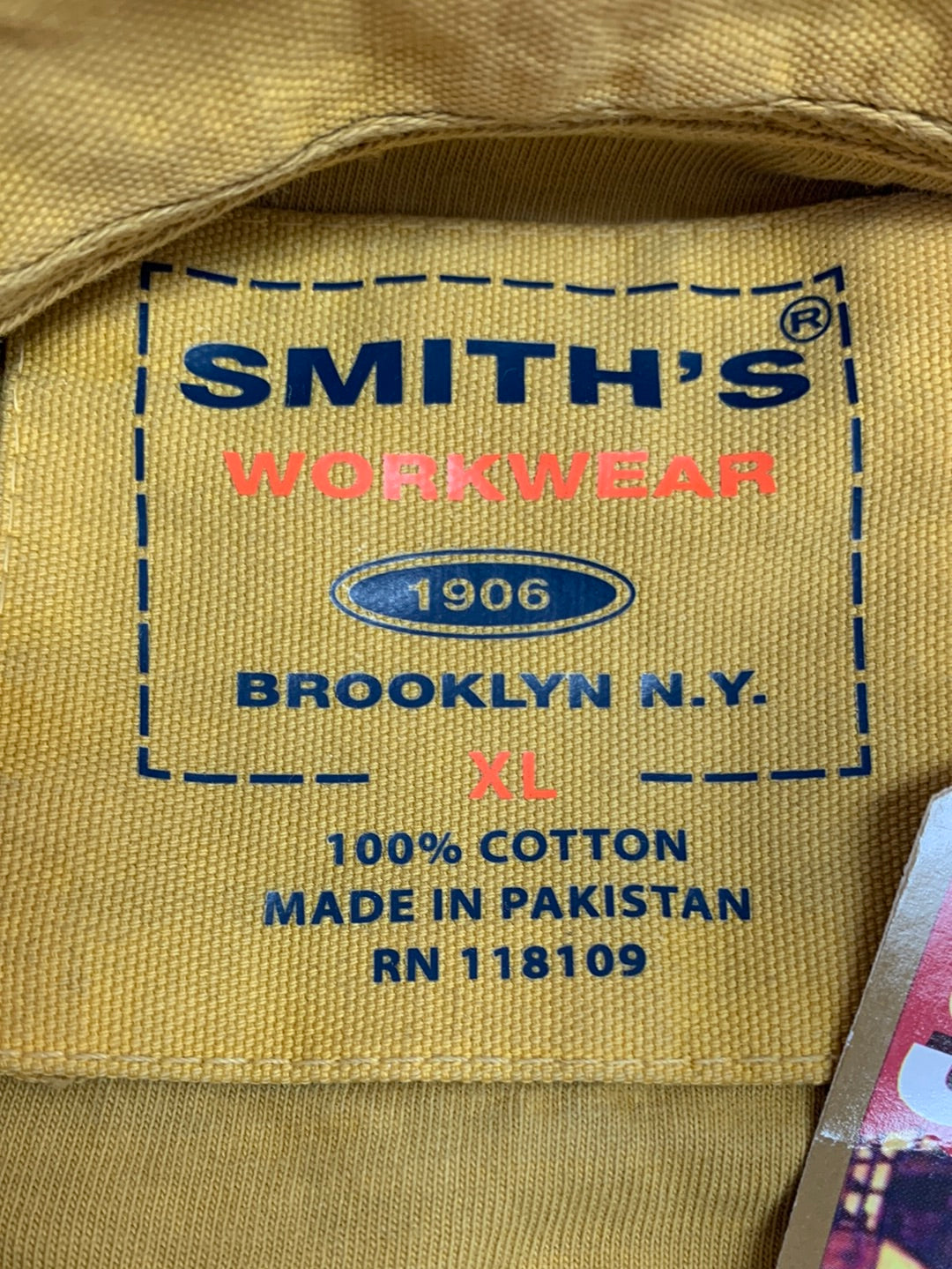 NWT - SMITH'S WORKWEAR old gold Canvas Collar Polo Shirt - XL