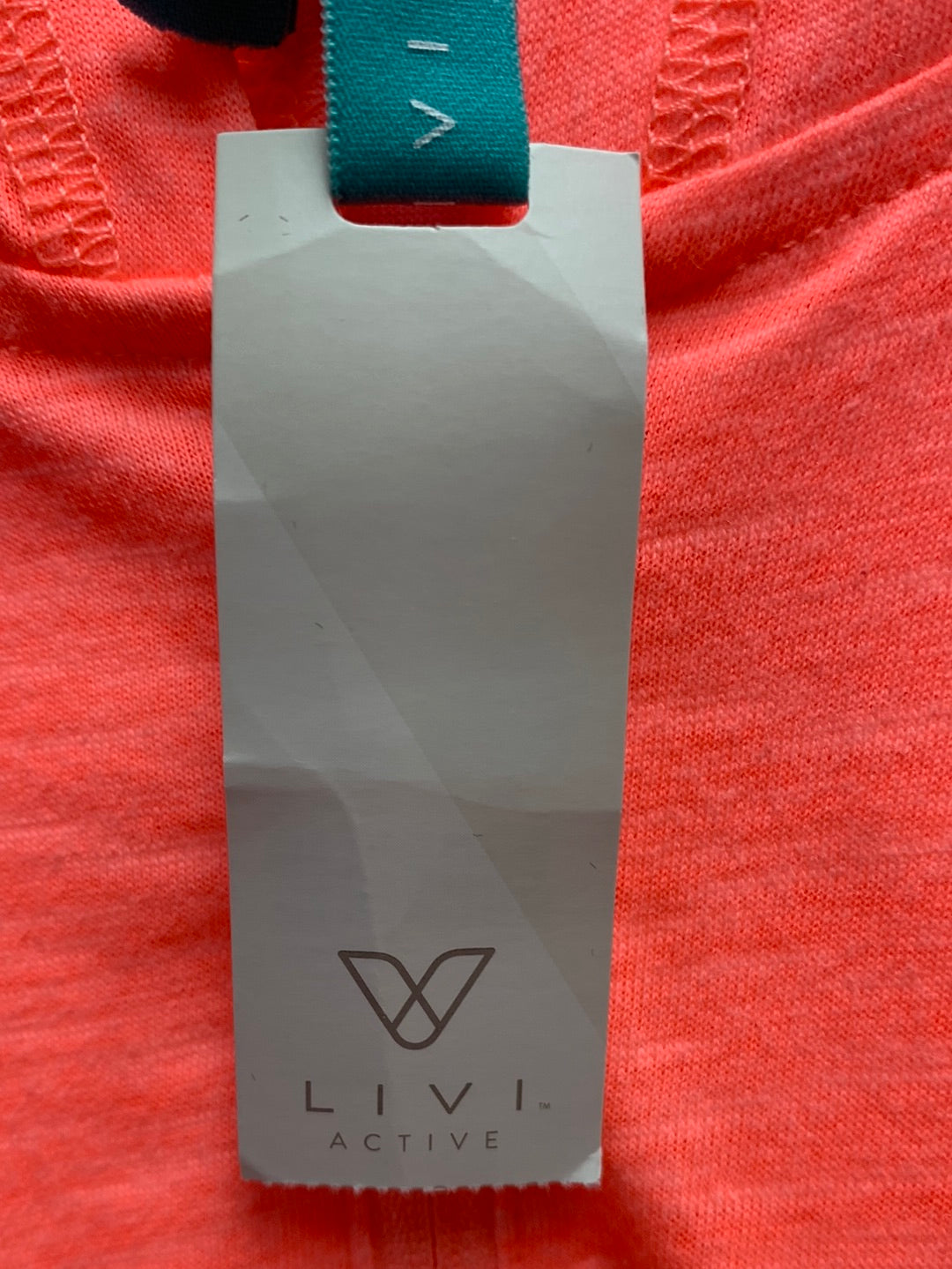 NWT - LIVI ACTIVE neon orange Short Sleeve 1/4 Zip Hood Shirt - 18/20