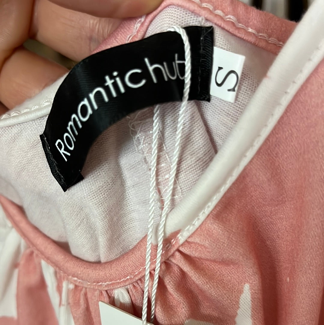 NWT -- Romantichut Mauve Pink Tie-Dye Jumpsuit -- Size S