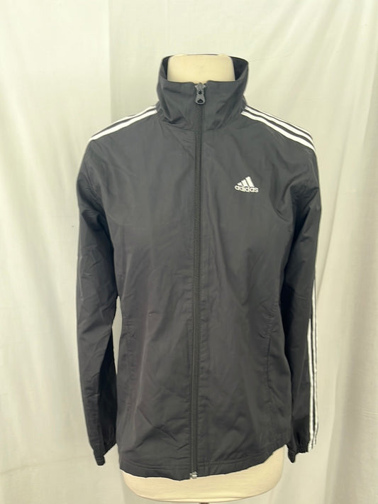 ADIDAS black Windbreaker Jacket -- S