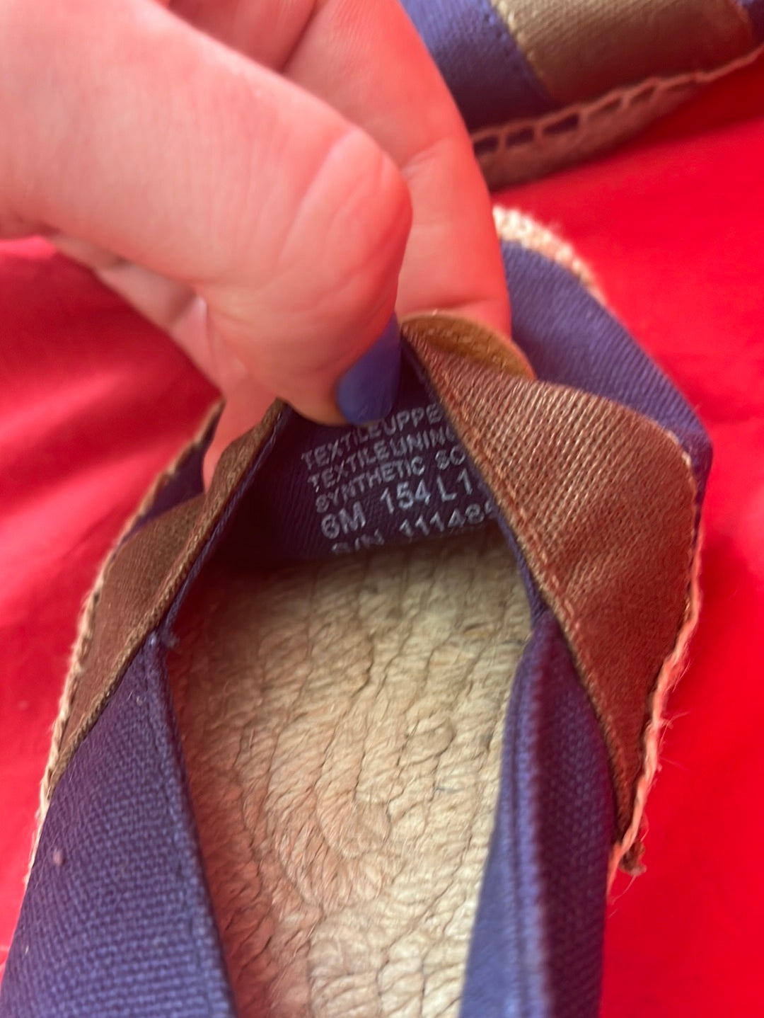 TORY BURCH Beacher Flat Espadrilles in Navy and Olive -- Size 6M