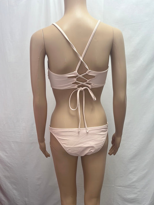 NWT - AERIE Light Pink Two-Piece Bikini - US L