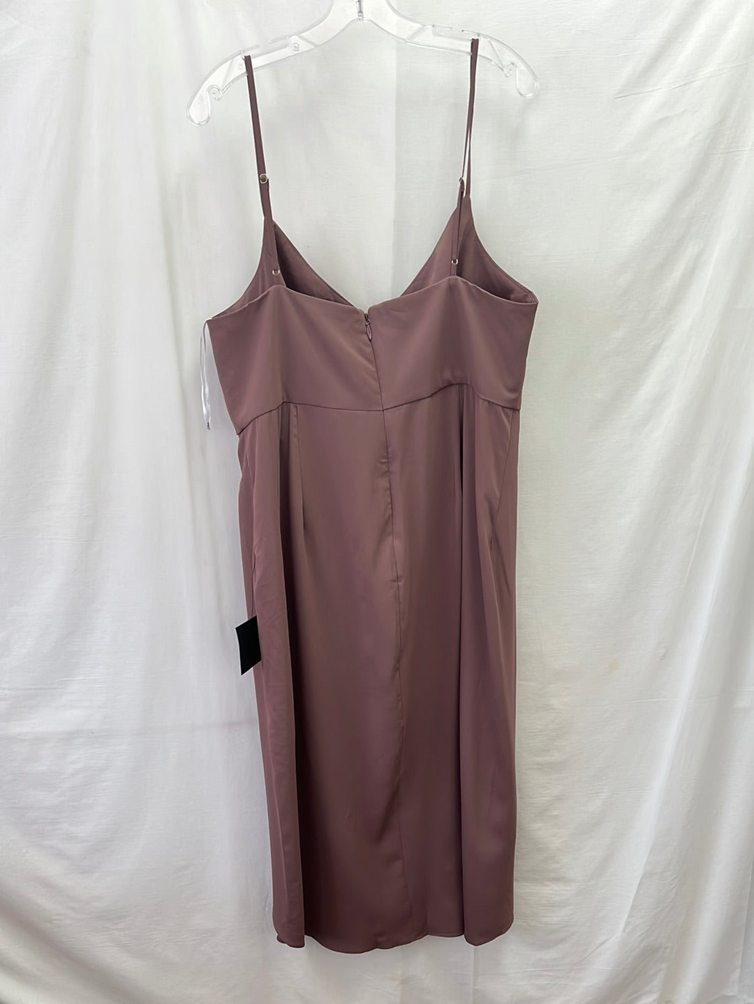 NWT -- LULU'S Mauve Plus Size Midi Dress with Faux Wrap Skirt -- 2X