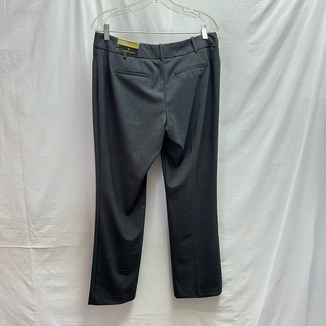 NWT -- Worthington Grey Heather Perfect Trouser Pants -- 8