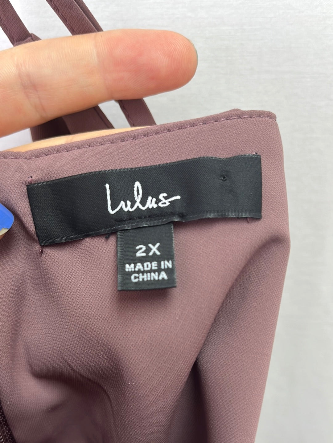 NWT -- LULU'S Mauve Plus Size Midi Dress with Faux Wrap Skirt -- 2X
