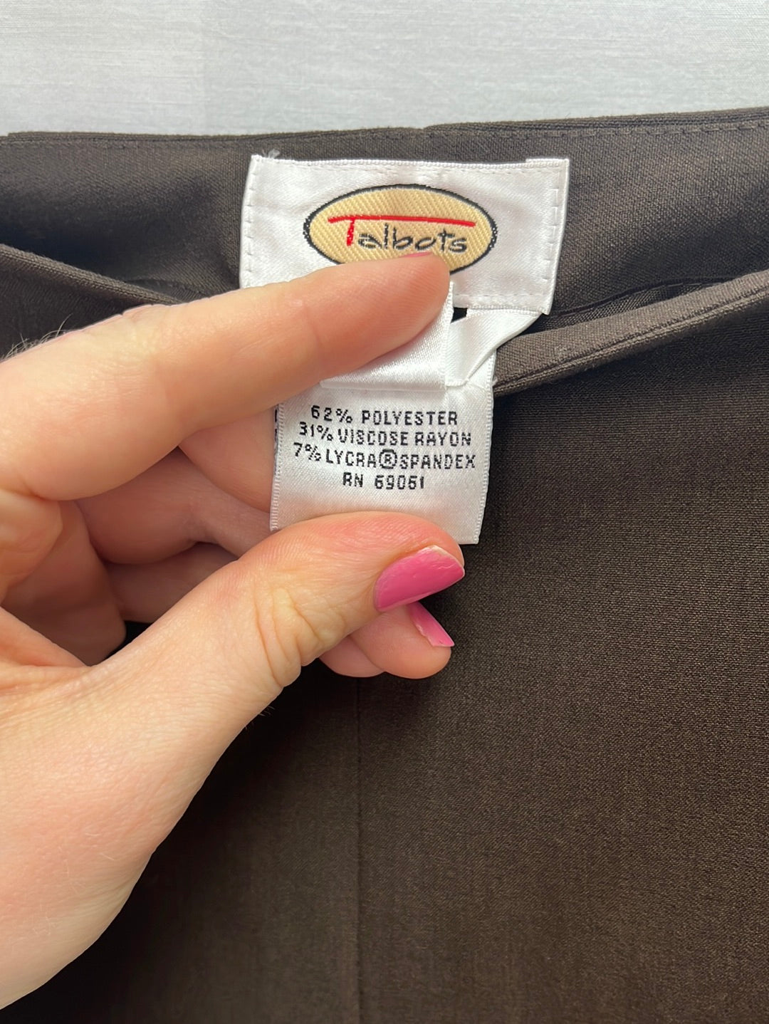 NWT -- Talbots Chestnut Brown Stretch Trouser Pants -- 6