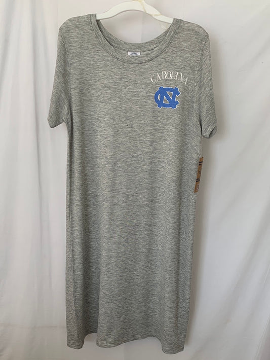 NWT - RIVALRY THREADS grey UNC Short Sleeve Nightgown Nightshirt Pajamas  - Size S (4/6)