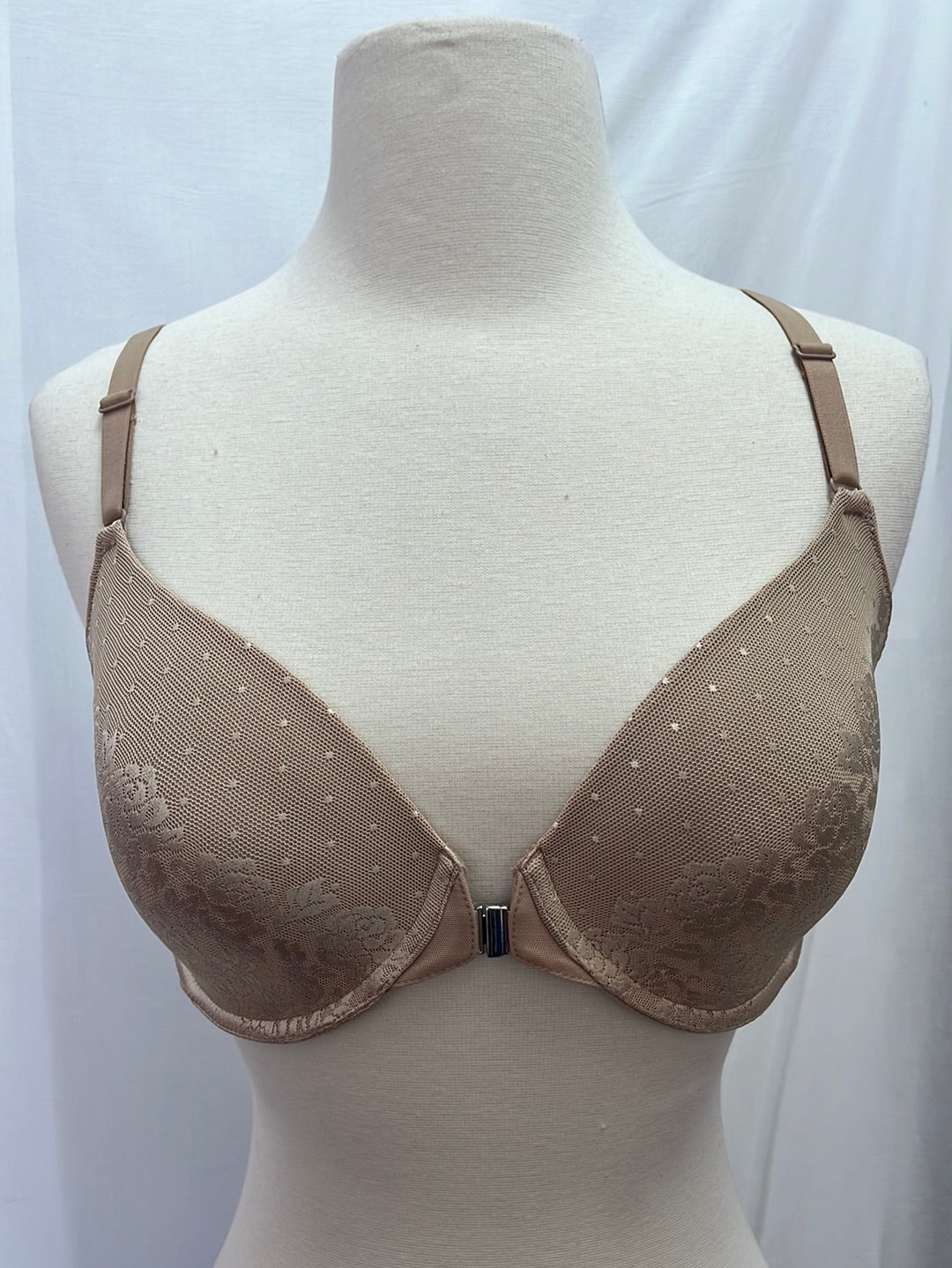 NWT -- SOMA Stunning Support Nude Floral Lace Posture Bra -- Size