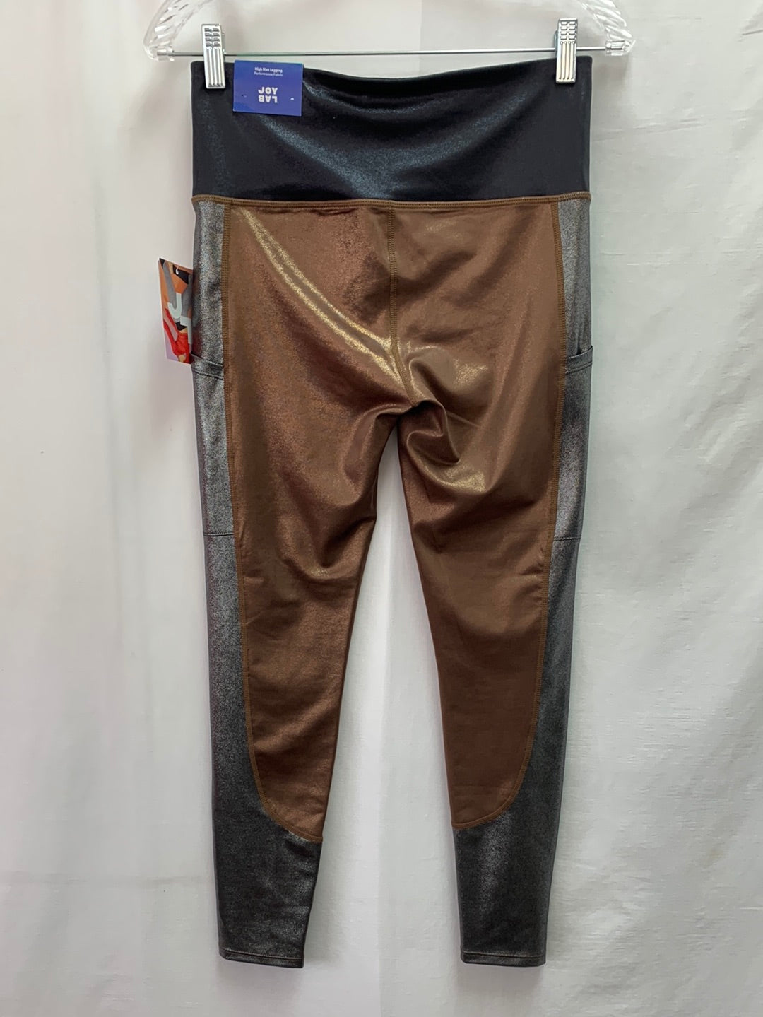 NWT - JOY LAB bronze black metallic High Rise Leggings - Medium