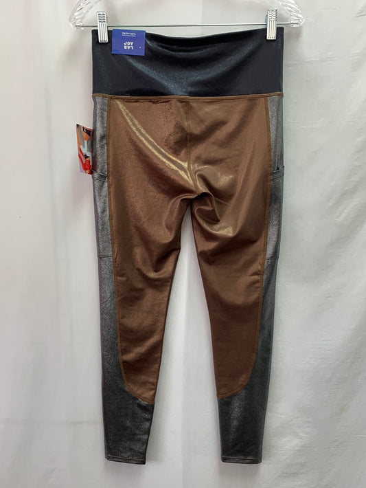 NWT - JOY LAB bronze black metallic High Rise Leggings - Medium