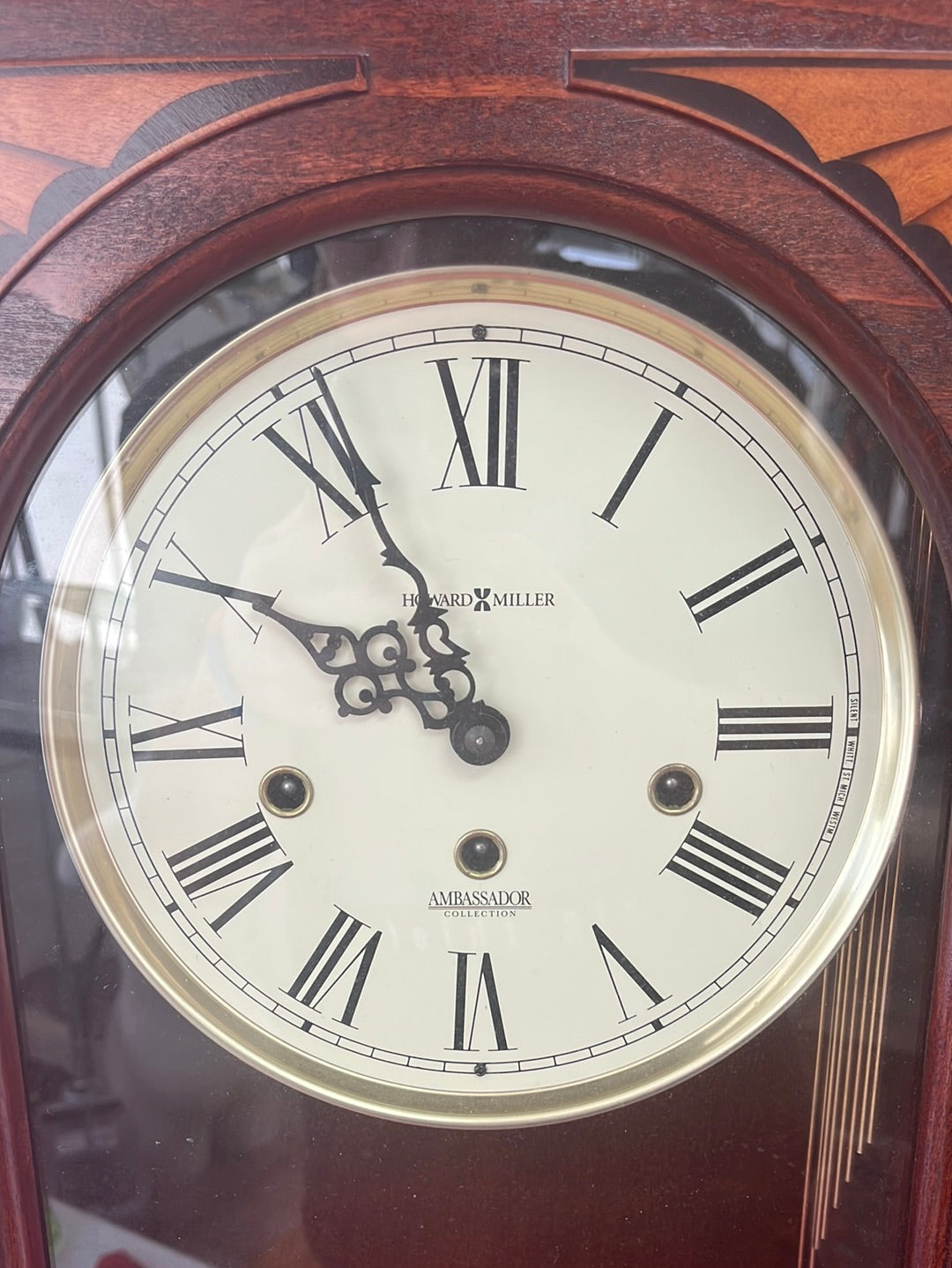 Howard Miller Ambassador Lewis Wall Clock -- No Pendulum/Parts Only (LOCAL PICK-UP)