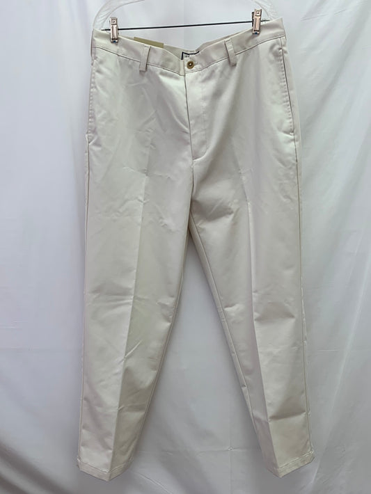 NWT - IZOD beige Heritage Chino Flat Front Wrinkle Resistant Pants - 36W x 32L