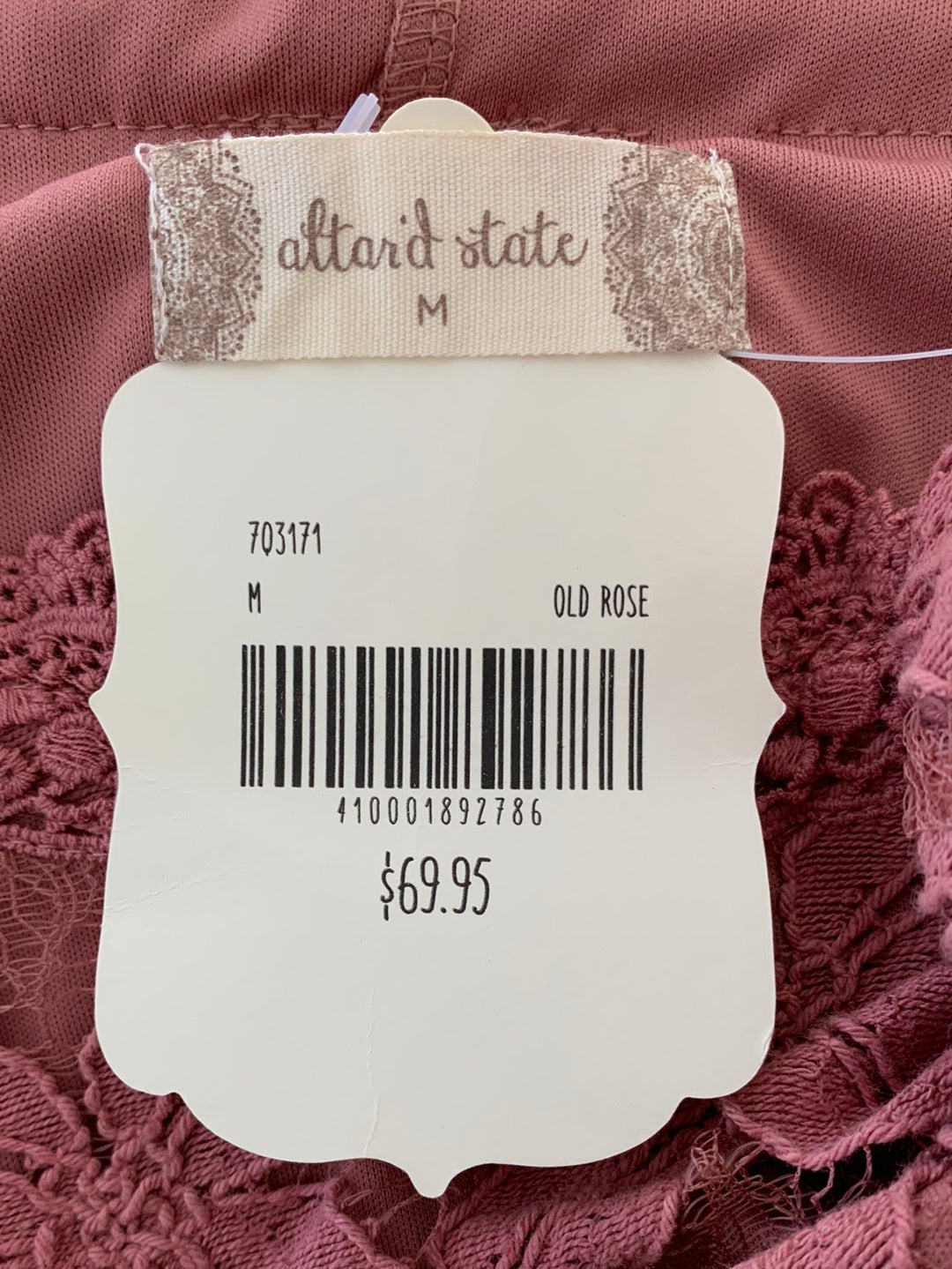 NWT - ALTAR'D STATE pink Lace Sleeveless Shift Dress - M