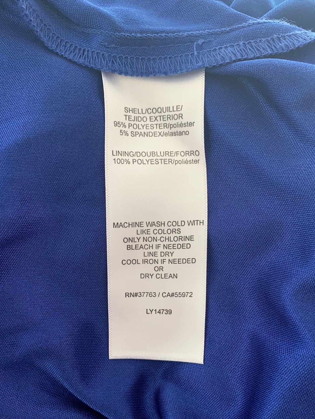 NWT - LAUNDRY SHELLI SEGAL blue Shirred Bodycon Sleeveless Dress - 4