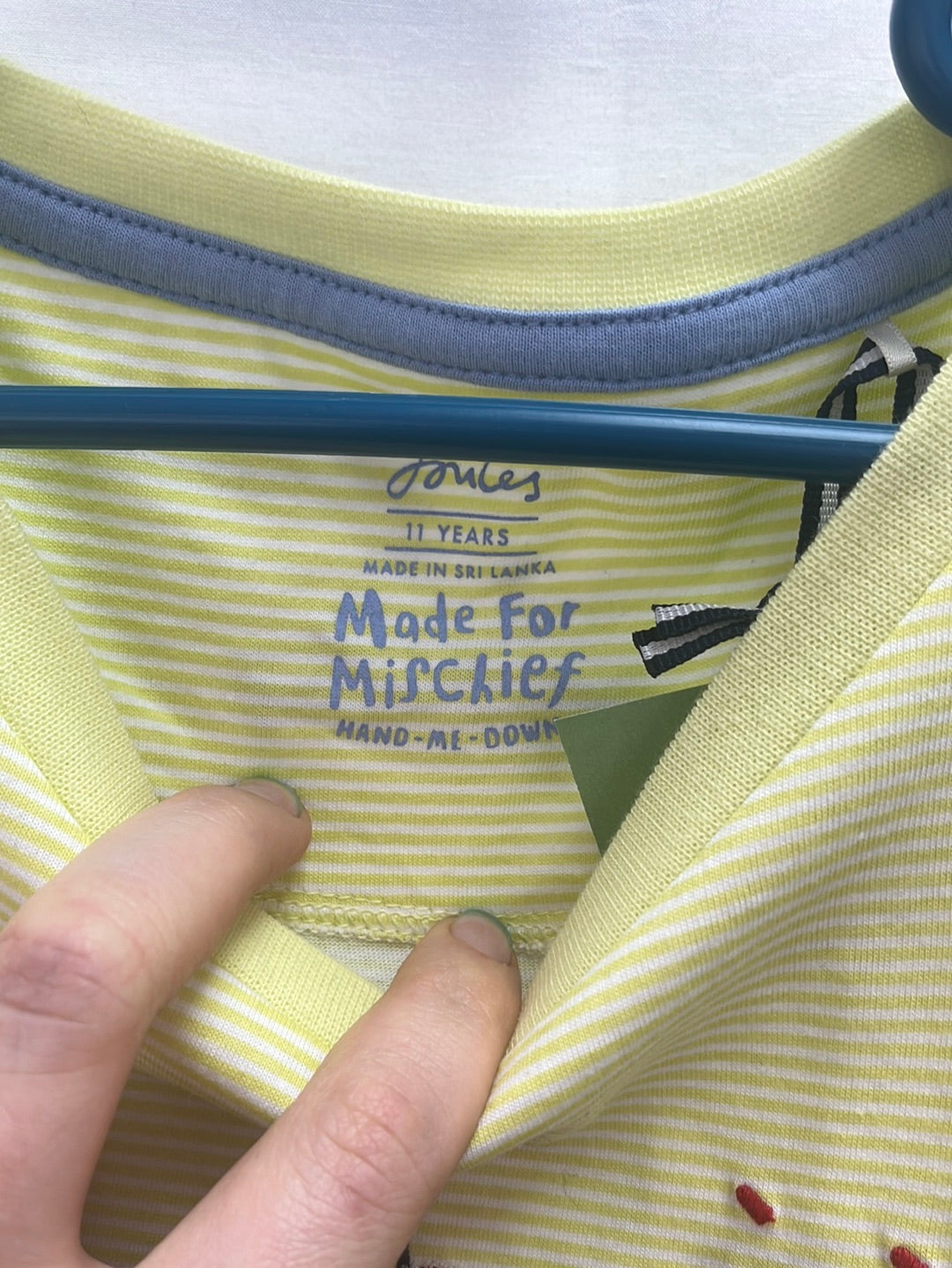 NWT -- JOULES Made-for-Mischief Emboidered and Sequined Ice-Cream Cone T-shirt -- Size 11 years