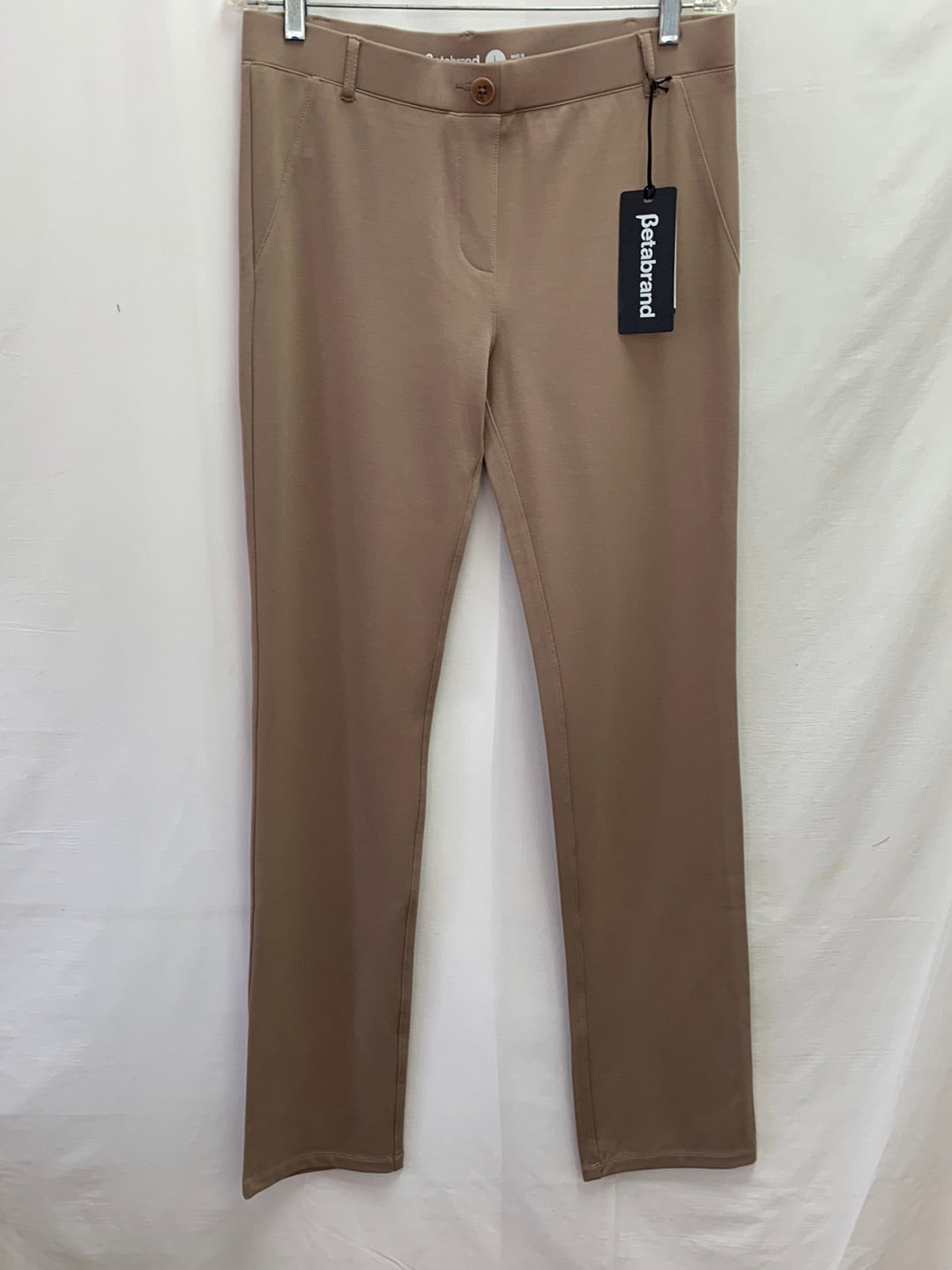 NWT - BETABRAND khaki Straight Leg Dress Pants / Yoga Pants - L Long –  CommunityWorx Thrift Online