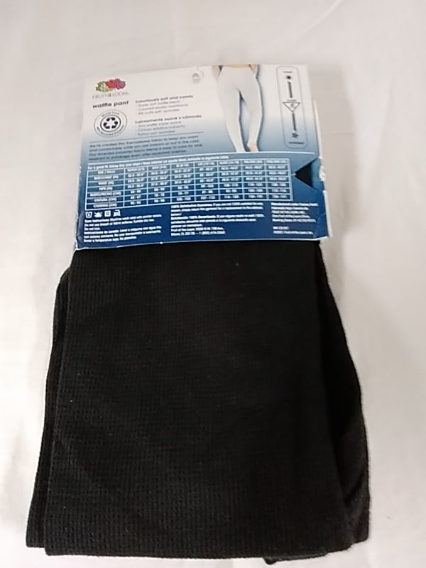 NWD- Fruit of the Loom Waffle Pant beyondsoft Women's Size L 12-14 Black