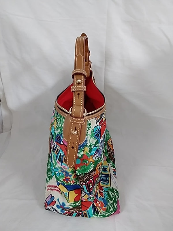 NWT DOONEY AND BOURKE Hand Bag Sandbar Tropical Vacation Tulip Bowling Duffle Purse