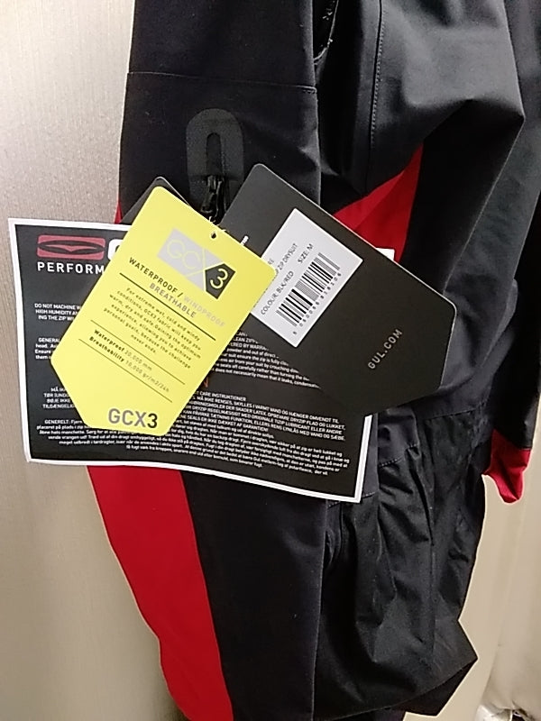 NWT- GUL Mens Dartmouth Eclip Zip Drysuit Black and Red - Size M