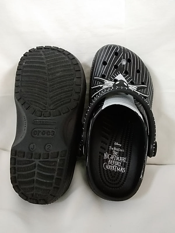 Disney's Nightmare Before Christmas CROCS Junior Size 2 Black