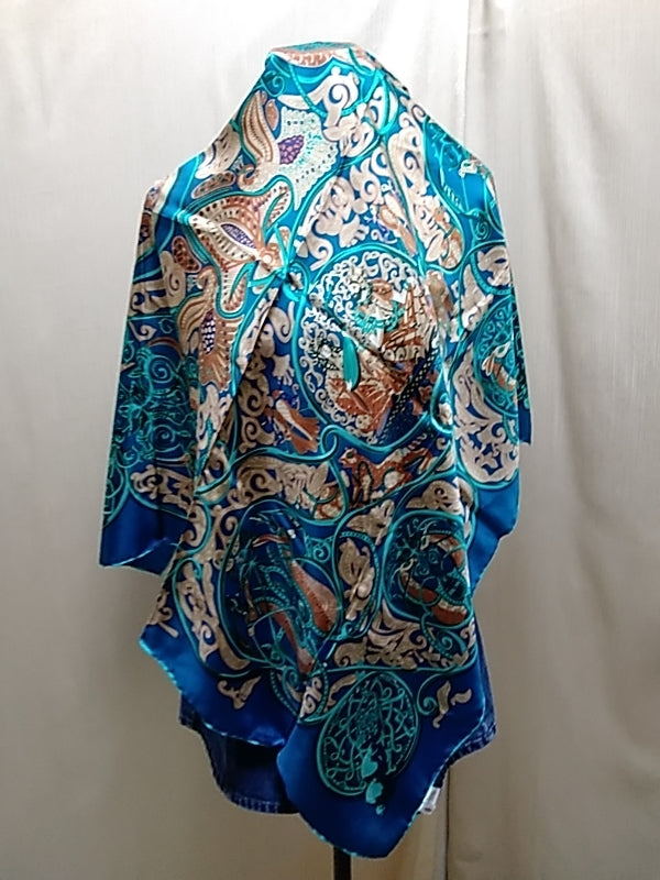 NEW - SILIQUE 100% Silk Scarf - Gorgeous Color and Design