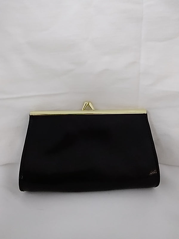 BRAHMIN Black Leather Wristlet Purse