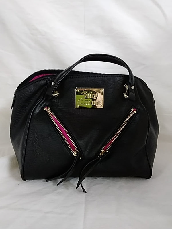 NWOT JUICY COUTURE Black Pebbled Leather Handbag