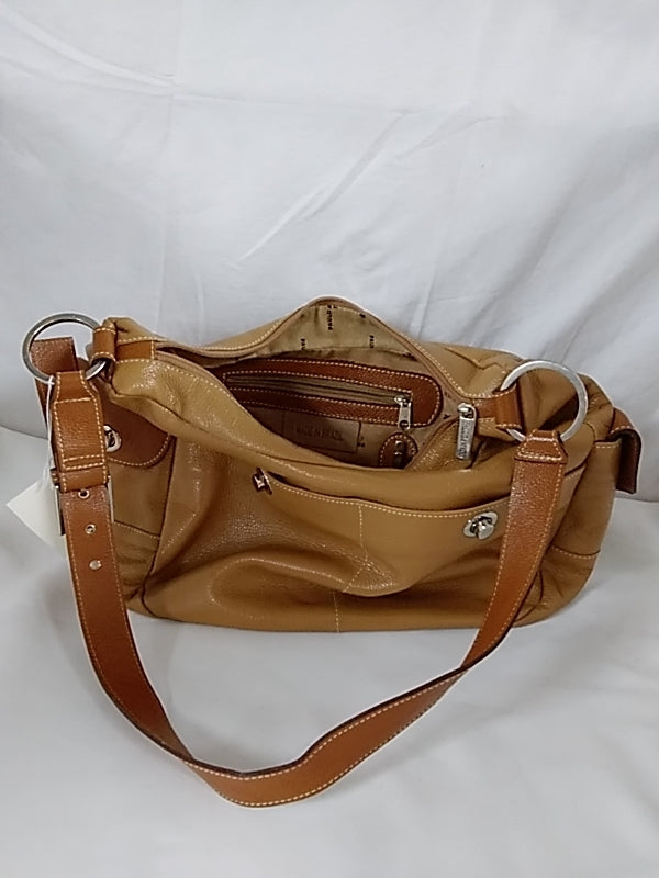 RARE - PAULO AMADO Brown Leather Shoulder Bag made in Brazil