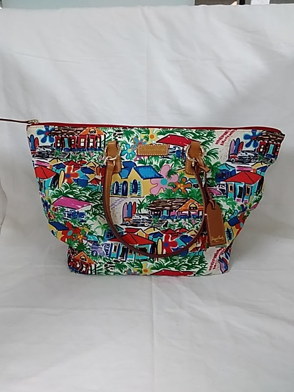 NWT DOONEY & BOURKE Large Nylon Sandbar Tropical Vacation Tulip Shopper Tote RARE NEW