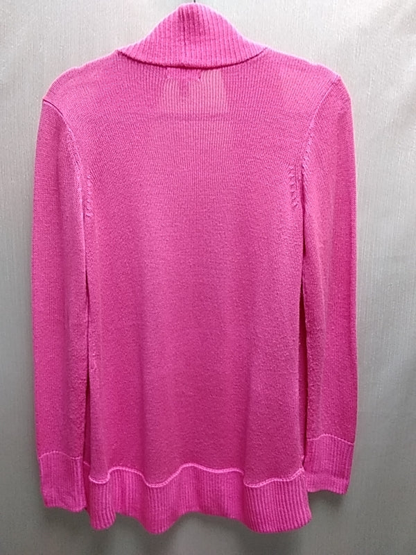 LILLY PULITZER Pink Sun Ray Amalie Cardigan Open Front Long Sleeve - Size: Medium