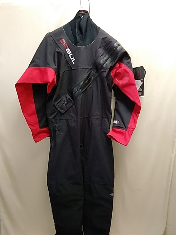 NWT- GUL Mens Dartmouth Eclip Zip Drysuit Black and Red - Size M