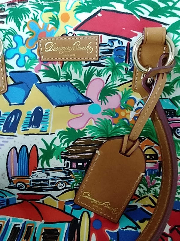 NWT DOONEY & BOURKE Large Nylon Sandbar Tropical Vacation Tulip Shopper Tote RARE NEW
