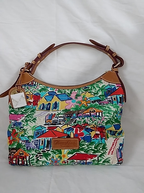NWT DOONEY AND BOURKE Hand Bag Sandbar Tropical Vacation Tulip Bowling Duffle Purse