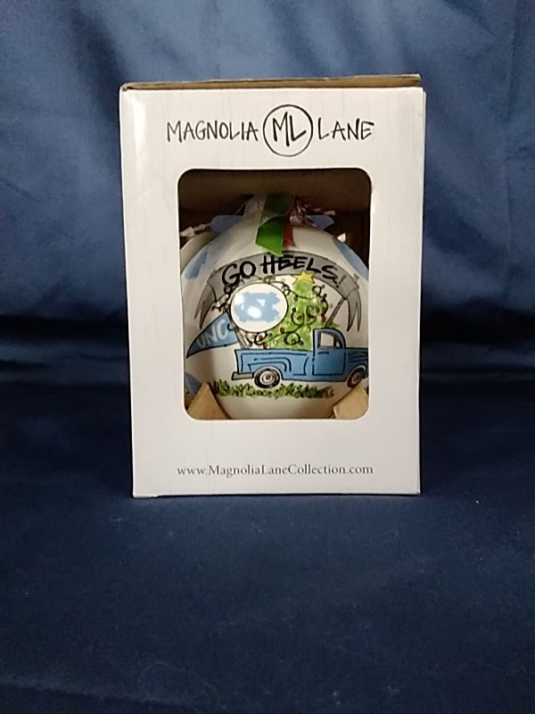 NWT - Magnolia Lane Collection NC Tarheels Go Heels Truck Ceramic Ornament