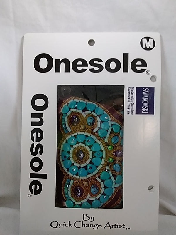 Onesole Quick Change Artist Interchangeable Pair SWAROVSKI Crystal Mystic Tourquoise Medium Shoe Topper