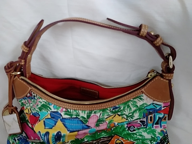 NWT DOONEY AND BOURKE Hand Bag Sandbar Tropical Vacation Tulip Bowling Duffle Purse