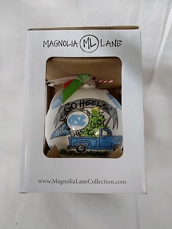 NWT - Magnolia Lane Collection NC Tarheels Go Heels Truck Ceramic Ornament