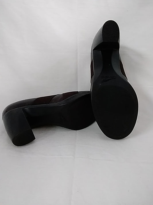 DANSKO Leather Block Heels Comfort Slip On Casual Brown - Size: 37.5 / US-6.5