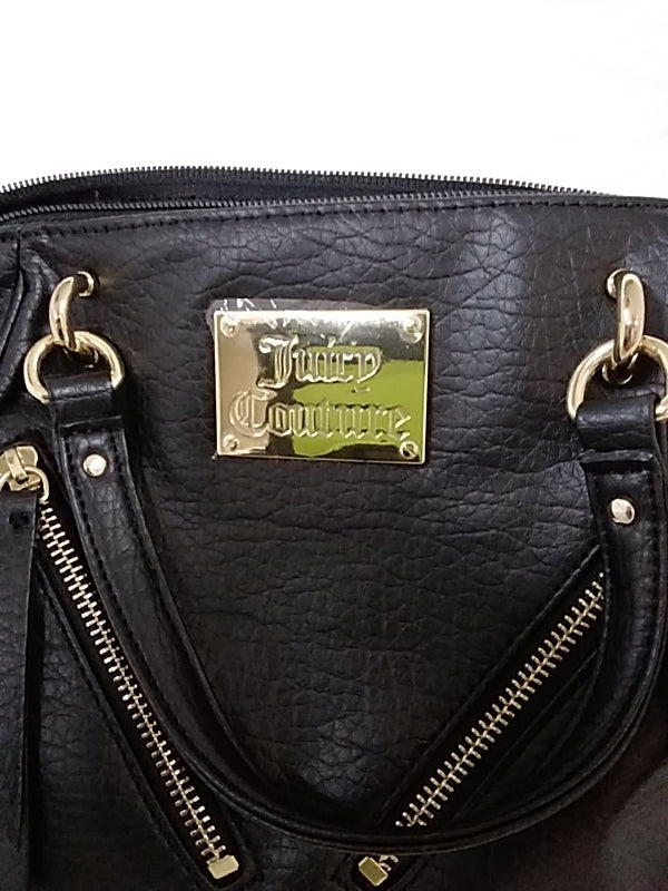 NWOT JUICY COUTURE Black Pebbled Leather Handbag