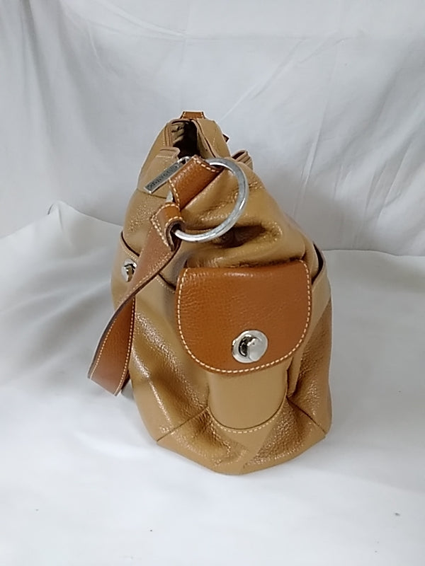RARE - PAULO AMADO Brown Leather Shoulder Bag made in Brazil