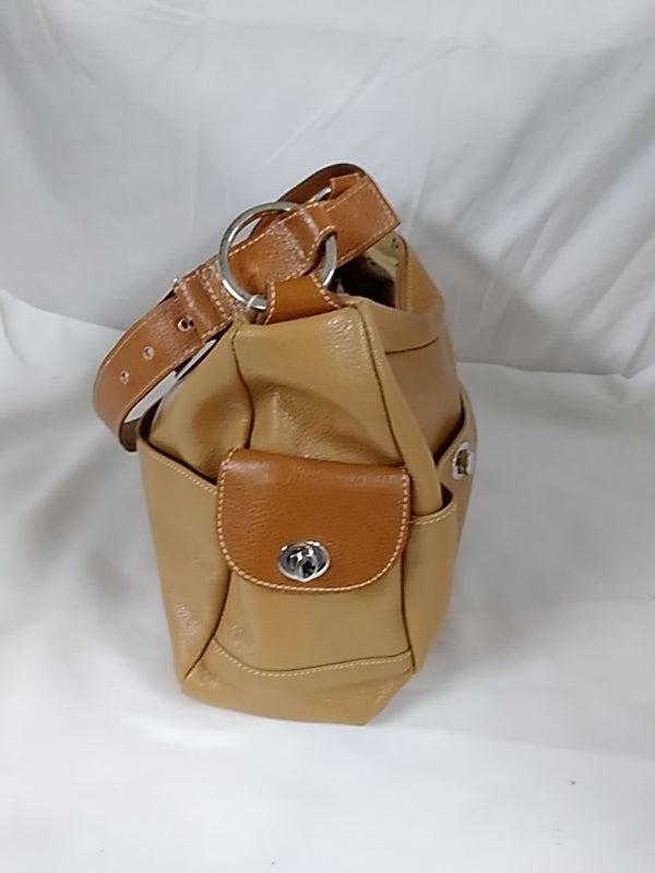 RARE - PAULO AMADO Brown Leather Shoulder Bag made in Brazil