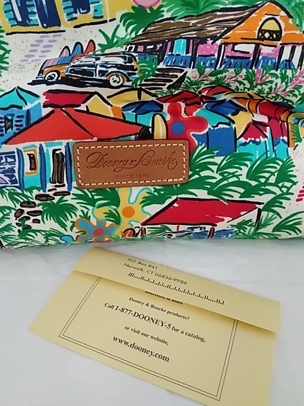 NWT DOONEY AND BOURKE Hand Bag Sandbar Tropical Vacation Tulip Bowling Duffle Purse
