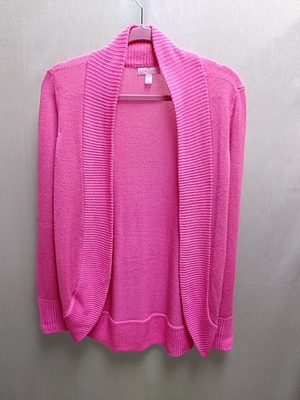 LILLY PULITZER Pink Sun Ray Amalie Cardigan Open Front Long Sleeve - Size: Medium